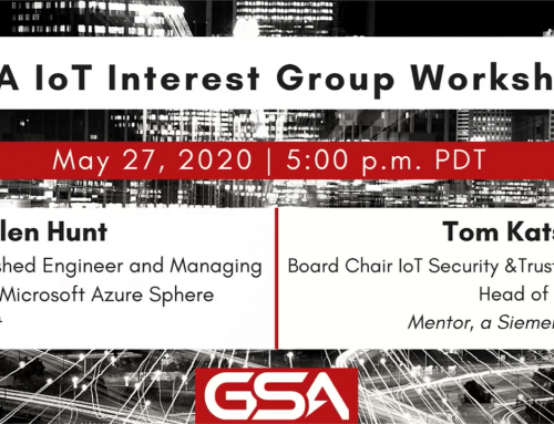 GSA Iot Interest Group Workshop – May 2020
