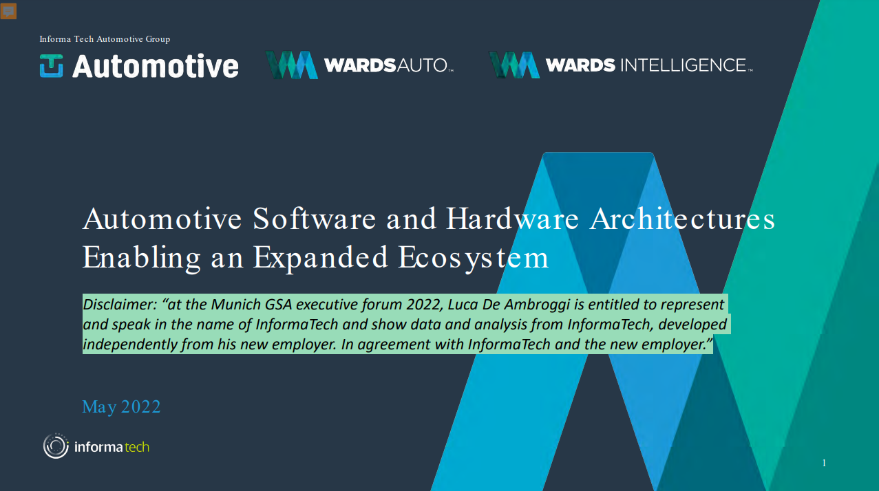 Automotive Software and Hardware Architectures Enabling an Expanded Ecosystem - June 2022